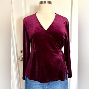 Velvet Wrap Top